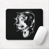 Tapis De Souris Méduse Blackwork Tattoo Flash (Avec souris)
