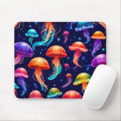 Tapis De Souris Méduse colorée (Avec souris)