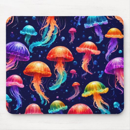 Tapis De Souris Méduse colorée (Devant)