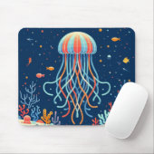 Tapis De Souris méduse marine/plage/côtière (Avec souris)