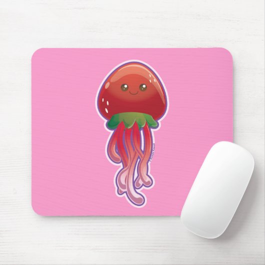 Tapis De Souris Méduses de fraise (Avec souris)