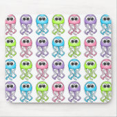 Tapis De Souris Méduses mignonnes Mousepad d'arc-en-ciel (Devant)
