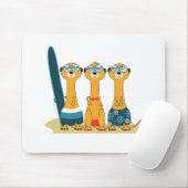 Tapis De Souris Meercats surfant (Avec souris)