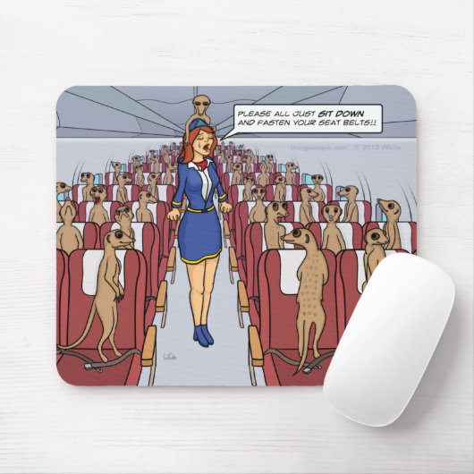 Tapis De Souris Meerkats sur un Mousepad plat (Avec souris)