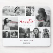 Tapis De Souris Meilleur AUNTEver Script Fête des Mères 10 Collage (Devant)