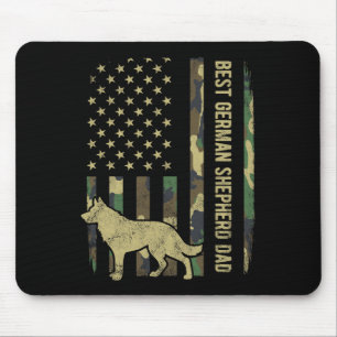 Tapis De Souris Meilleur Berger Allemand Chien Papa Camouflage Amé