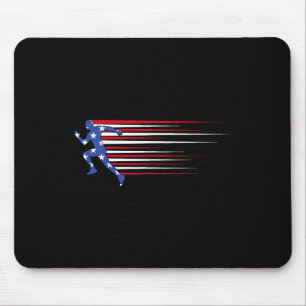 Tapis De Souris Meilleur cadeau Usa American Flag Athlétisme Team