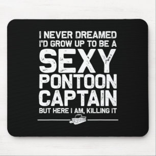 Tapis De Souris Meilleur capitaine de ponton Art pour hommes femme