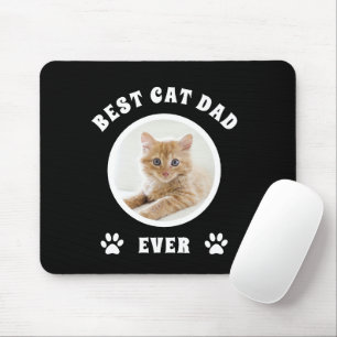 Tapis De Souris Meilleur Chat Papa Jamais Personnalisé Photo Perso