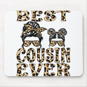 Tapis De Souris Meilleur Cousin jamais léopard Plaid Fête des Mère