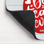 Tapis De Souris Meilleur enseignant jamais nom Red Apple Retour à  (Coin)