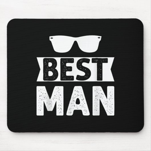 Tapis De Souris Meilleur homme Mariage Groomsmen Funny Bride Bache (Devant)