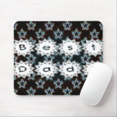 Tapis De Souris Meilleur papa avec les étoiles de néon (Avec souris)