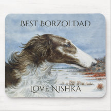 Meilleur Papa Borzoi Personnalisé