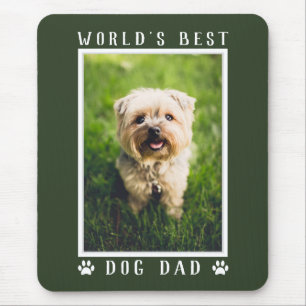 Tapis De Souris Meilleur Papa Chien au Monde Empreintes de Patte P