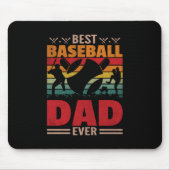 Tapis De Souris Meilleur papa de baseball (Devant)