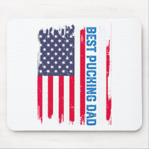 Tapis De Souris Meilleur Papa de Hockey sur Glace Usa Drapeau Amér