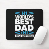 Tapis De Souris Meilleur Papa du Monde Programmeur HTML H1 Bureau (Avec souris)