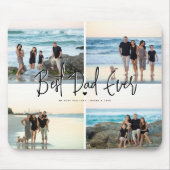 Tapis De Souris Meilleur Papa Ever Script 4x Photo (Devant)