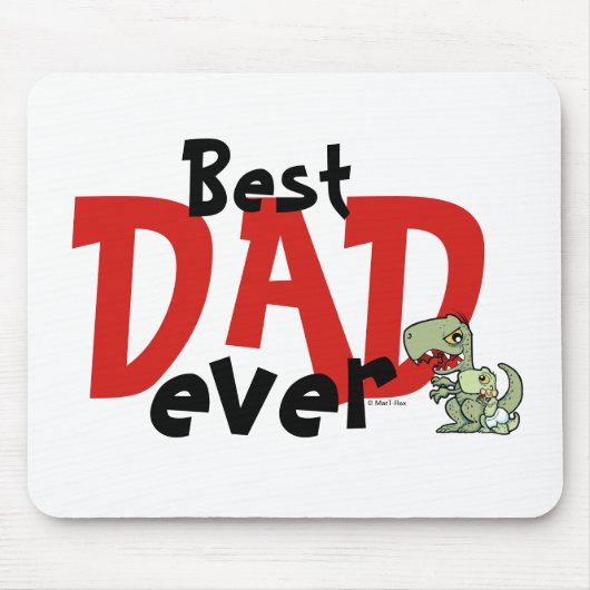 Tapis De Souris Meilleur papa Jamais Rouge Texte Noir Bébé Garçon  (Devant)