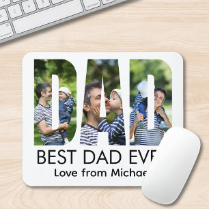 Tapis De Souris Meilleur Papa Lettre Photo