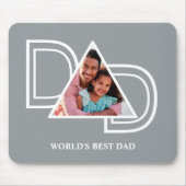 Tapis De Souris Meilleur papa photo de Fête des pères personnalisé (Devant)