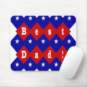 Tapis De Souris Meilleur papa Stars et Diamants (Avec souris)