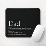 Tapis De Souris Meilleur Père Papa Papa Père Définition Noir<br><div class="desc">Personnalisez votre père, votre père ou votre père spécial pour créer un cadeau unique pour la Fête des pères, les anniversaires, Noël ou tout autre jour que vous voulez montrer combien il signifie pour vous. Une façon idéale de lui montrer à quel point il est extraordinaire chaque jour. Conçu par...</div>