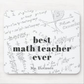 Tapis De Souris Meilleur professeur de mathématiques | Monogramme (Devant)