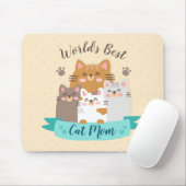 Tapis De Souris Meilleure maman chatte du monde - Cute Kittens (Avec souris)
