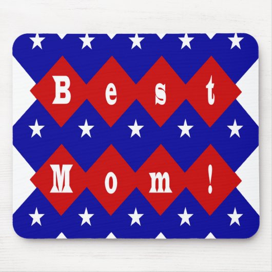 Tapis De Souris Meilleure maman en forme de diamant patriotique (Devant)