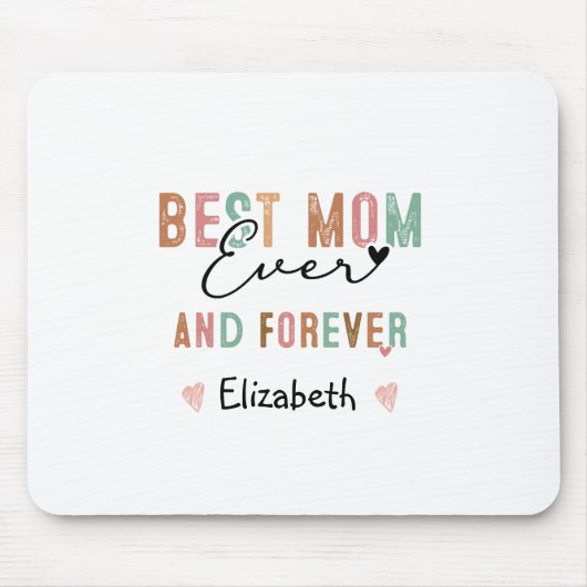 Tapis De Souris Meilleure Maman Ever Script Rétro Maman Groovy (Devant)