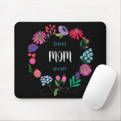 Tapis De Souris Meilleure maman jamais Flower Wath Souris Pouse (Avec souris)