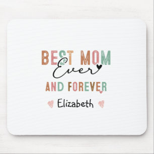 Tapis De Souris Meilleure maman jamais rétro Script Super fête des