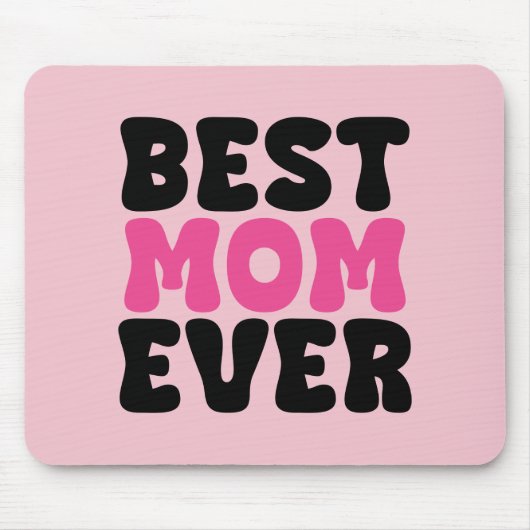 Tapis De Souris Meilleure Maman Typographie (Devant)