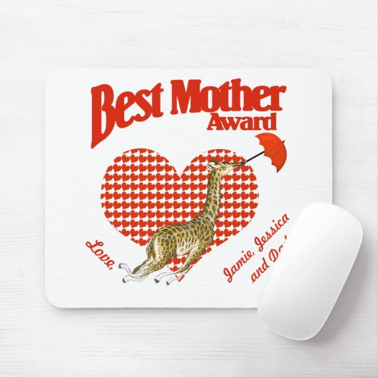Tapis De Souris Meilleure mère Prix Keepsaké (Avec souris)