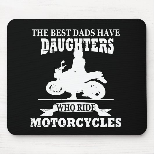 Tapis De Souris Meilleurs pères fille moto (Devant)