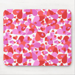 Tapis De Souris Mélange Coeurs Confetti