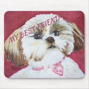 TAPIS DE SOURIS MÉLANGE DE SHIH TZU DE JOUET