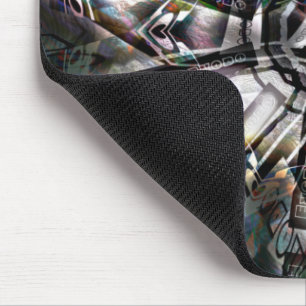 Tapis De Souris Mélange de silhouette et d'art graphique avec pinc