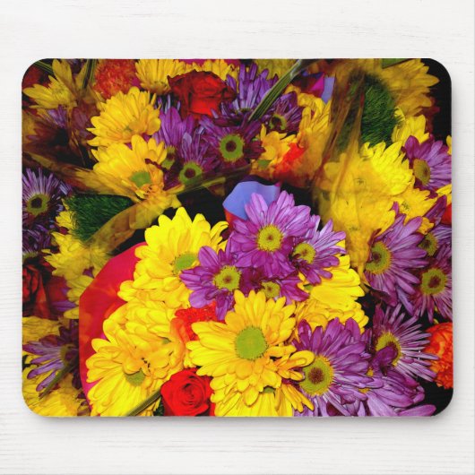 Tapis De Souris Mélange Fleur Faisy Mousepad (Devant)