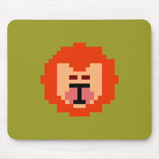 Tapis De Souris Mélange pixellisé lion face lancer oreiller (Devant)
