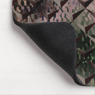 Tapis De Souris Mélangez des carrés 3D avec du verre martelé d'arr