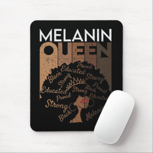 Tapis De Souris Melanin Afro Queen Word Art