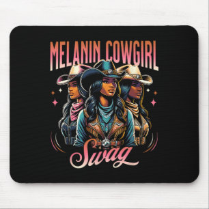 Tapis De Souris Melanin Cowgirl Swag Western Style Black History M