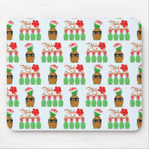 Tapis De Souris Mele Kalikimaka Hawaiian Pineappy Joyeux Noël