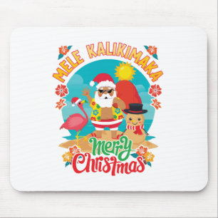 Tapis De Souris Mele Kalikimaka pour un joyeux Noël hawaïen