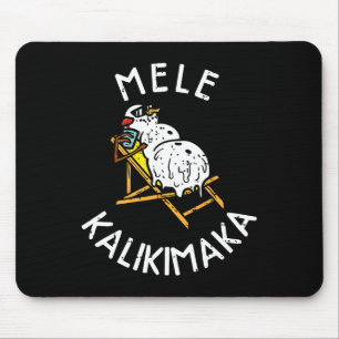 Tapis De Souris Mele Kalikimaka Snowman Tropical Hawaiian Merry Ch