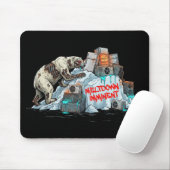 Tapis De Souris Meltdown Imminent – Climate Collapse Polar Bear (Avec souris)