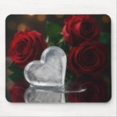 Tapis De Souris Melting Ice Heat With Red Roses (Devant)